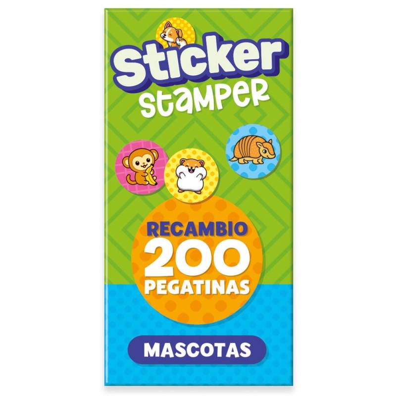 Recambio Sticker Stamper Mascotas