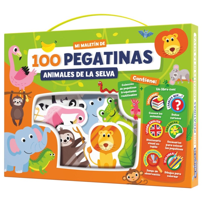 Maletin 100 pegatinas Animales de la Selva