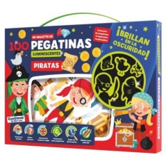 Maletin 100 pegatinas luminiscentes Piratas
