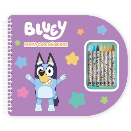 Libreta Pinta con Numeros Bluey