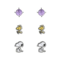 Set 3 Pares de pendientes Snoopy