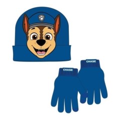 Set gorro y guantes Chase Patrulla Canina Paw Patrol