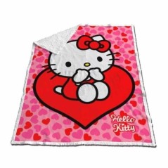Manta coralina sherpa Hello Kitty 120x150cm