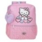 Mochila Hearts & Dots Hello Kitty 33cm adaptable