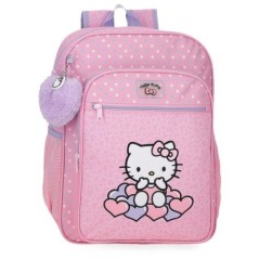Mochila Hearts & Dots Hello Kitty 38cm adaptable