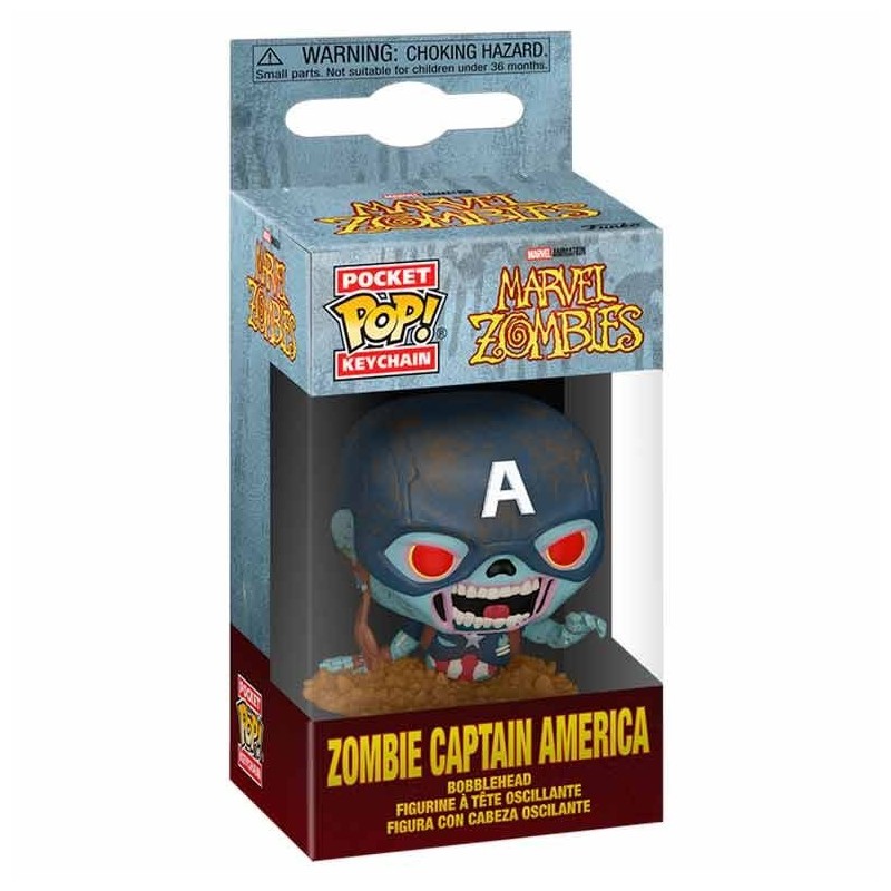 Llavero Pocket POP Marvel - Marvel Zombies Capitan America