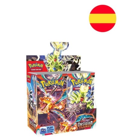 Sobre juego cartas coleccionables Llamas Obsidianas Escarlata y Pupura Pokemon surtido español