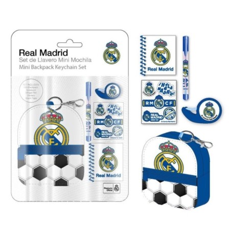 Set papeleria Mini Mochila Real Madrid