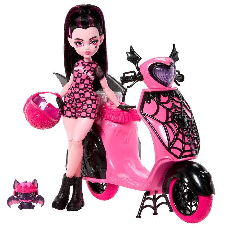 Muñeca Draculaura + Scooter Monster High