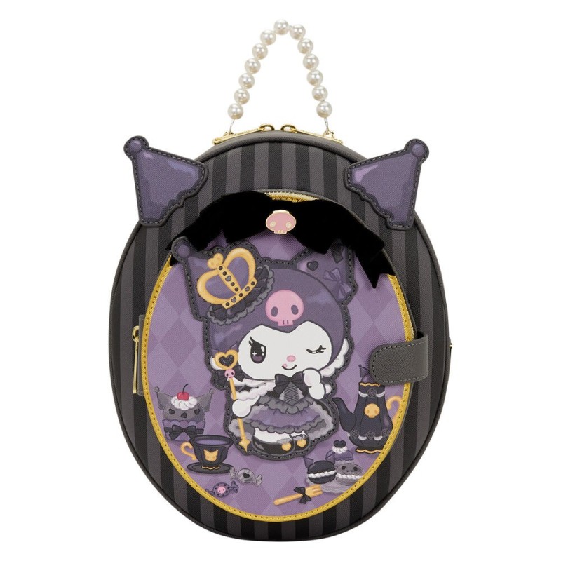 Mochila 20th Anniversary Kuromi Hello Kitty Loungefly 28cm