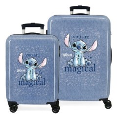 Set 2 maletas trolley ABS You Are Magical Stitch Disney 55-65cm