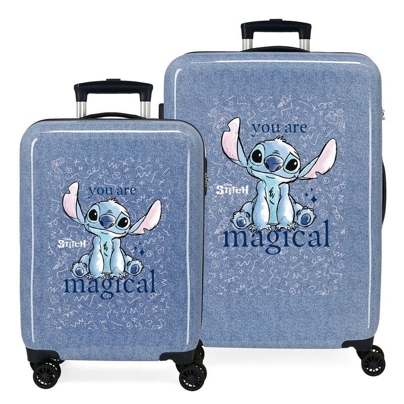 Set 2 maletas trolley ABS You Are Magical Stitch Disney 55-65cm