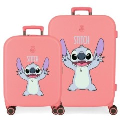 Set 2 maletas trolley ABS Playful Stitch Disney 55-70cm
