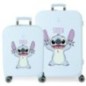 Set 2 maletas trolley ABS Playful Stitch Disney 55-70cm
