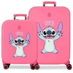 Set 2 maletas trolley ABS Playful Stitch Disney 55-70cm