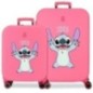 Set 2 maletas trolley ABS Playful Stitch Disney 55-70cm