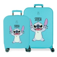 Set 2 maletas trolley ABS Playful Stitch Disney 55-70cm
