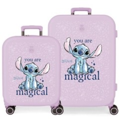 Set 2 maletas trolley ABS You Are Magical Stitch Disney 55-70cm