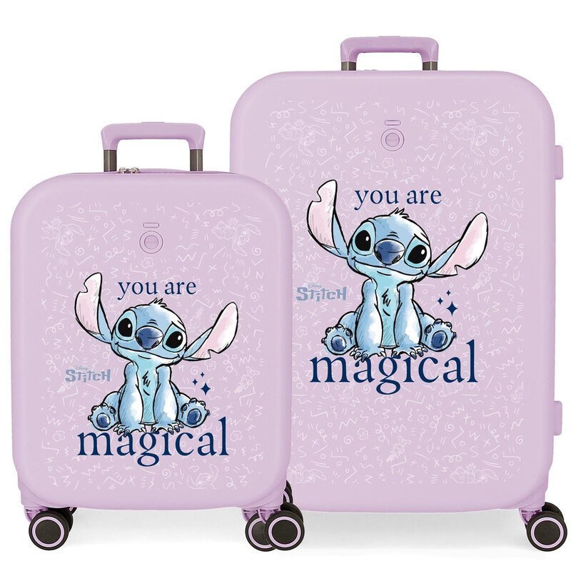 Set 2 maletas trolley ABS You Are Magical Stitch Disney 55-70cm