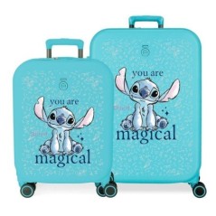 Set 2 maletas trolley ABS You Are Magical Stitch Disney 55-70cm