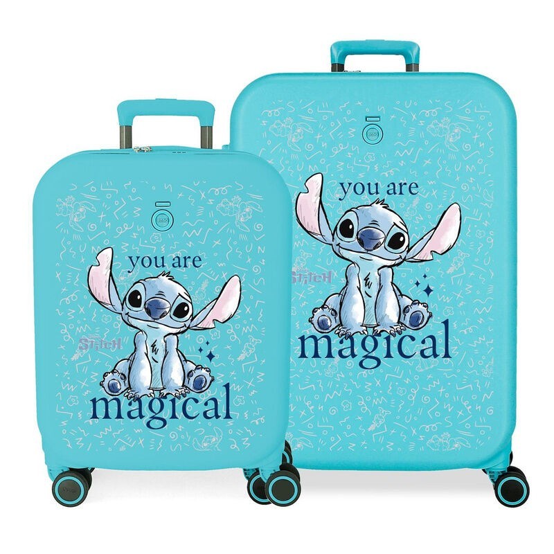 Set 2 maletas trolley ABS You Are Magical Stitch Disney 55-70cm
