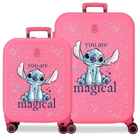 Set 2 maletas trolley ABS You Are Magical Stitch Disney 55-70cm