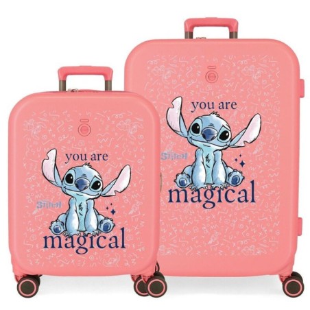 Set 2 maletas trolley ABS You Are Magical Stitch Disney 55-70cm
