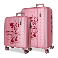 Set 2 maletas trolley ABS Love Minnie Disney 55/65cm