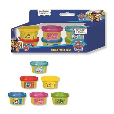 Blister 6 mini botes plastilina Patrulla Canina Paw Patrol