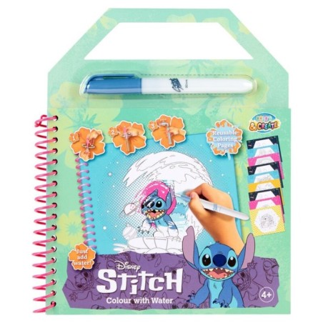 Libro magico pinta con agua Stitch Disney