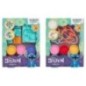 Blister 6 mini botes plastilina + moldes Stitch Disney surtido