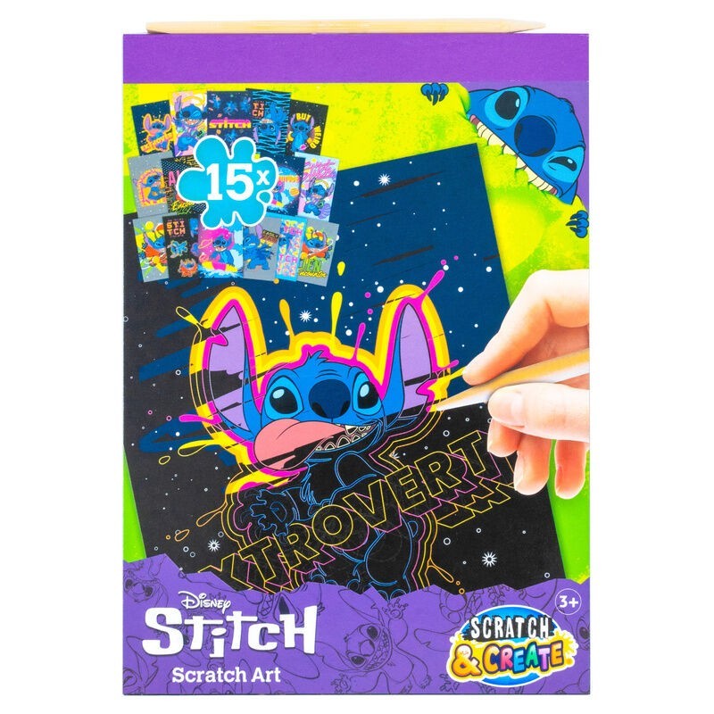 Set papeleria Scratch Art Stitch Disney