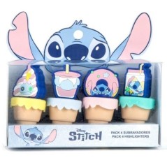 Set 4 subrayadores Stitch Disney