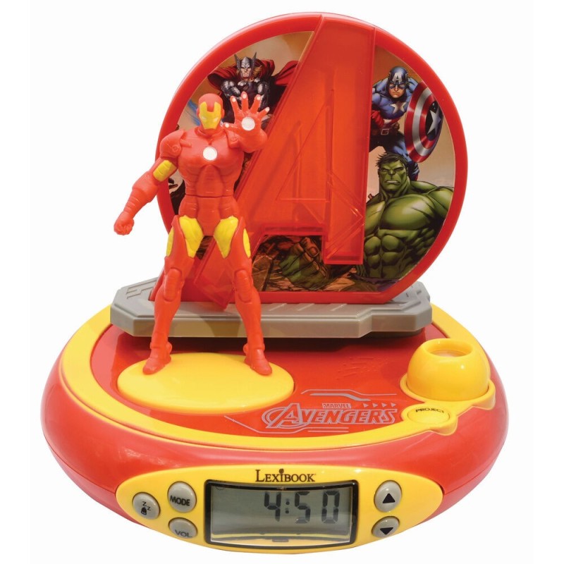 Reloj Despertador Proyector 3D Iron Man Vengadores Avengers Marvel