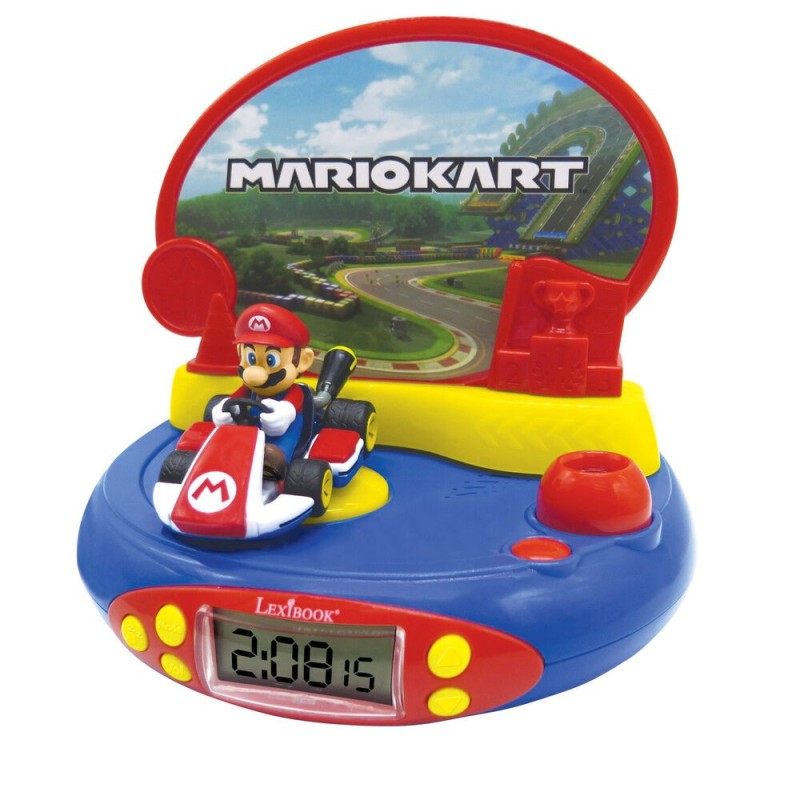 Reloj Despertador Proyector 3D Mario Kart Nintendo