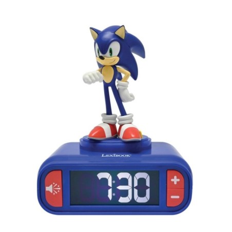 Reloj Despertador Luz Nocturna 3D Sonic the Hedgehog