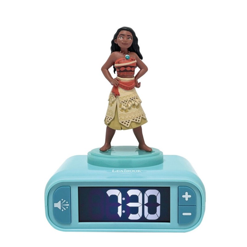 Reloj Despertador Luz Nocturna 3D Vaiana Moana Disney