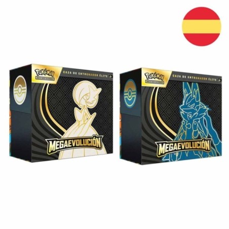 Estuche cartas Entrenador Elite Mega Evolucion Pokemon español surtido