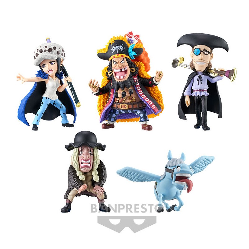 Figura word collectable Pirates Trafalgar vs Blackbeard One Piece 7cm