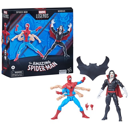 Figuras Spiderman & Morbius The Amazing Spiderman Marvel 15cm