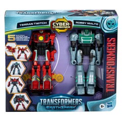 Figura Terran Twitch &#38; Robby Malto Earthspark Transformers 12cm