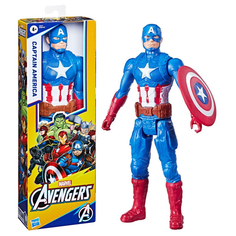 Figura Capitan America Deluxe Titan Hero Vengadores Avengers Marvel 30cm