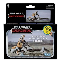 Figura Speeder Bike Scout Trooper & Grogu the Mandalorian Star Wars 9cm