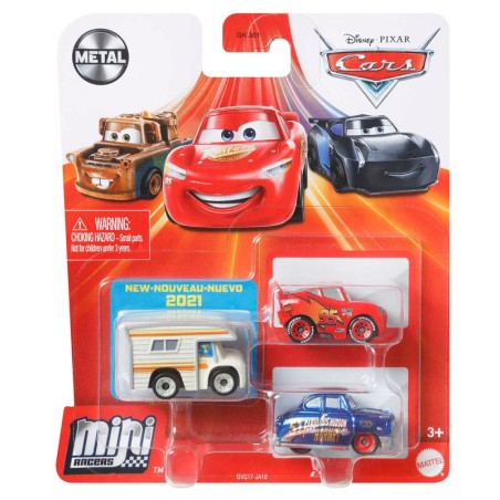 Blister 3 coches Cars Disney Pixar surtido