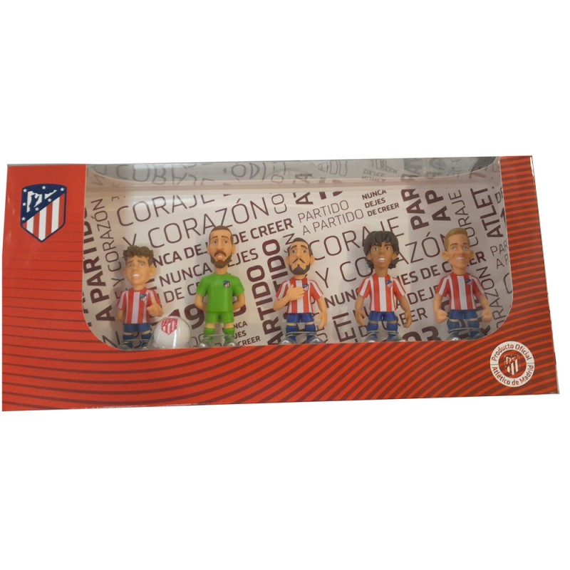 Blister 5 figuras Minix Atletico de Madrid 7cm