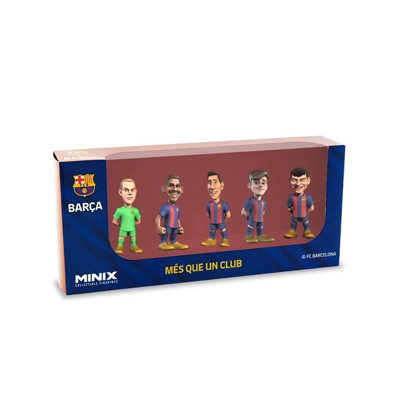 Blister 5 figuras Minix FC Barcelona 7cm