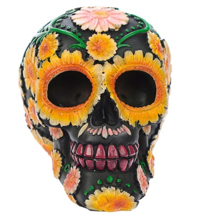 Figura Calavera Día de los Muertos Margaritas 11cm