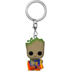 Llavero Pocket POP Marvel I am Groot - Groot with Cheese Puffs