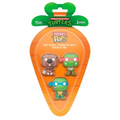 Blister 3 figuras Carrot Pocket POP Tortugas Ninja Splinter Leonardo Raphael