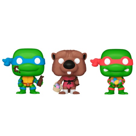 Blister 3 figuras Carrot Pocket POP Tortugas Ninja Splinter Leonardo Raphael